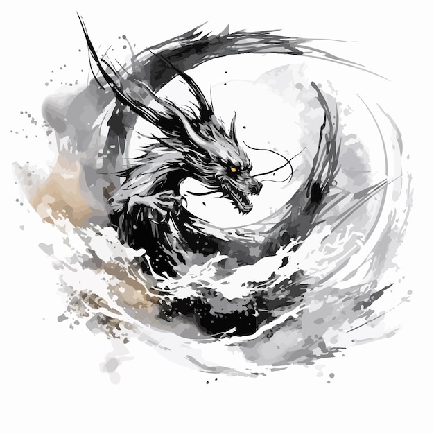 Asian dragon vector