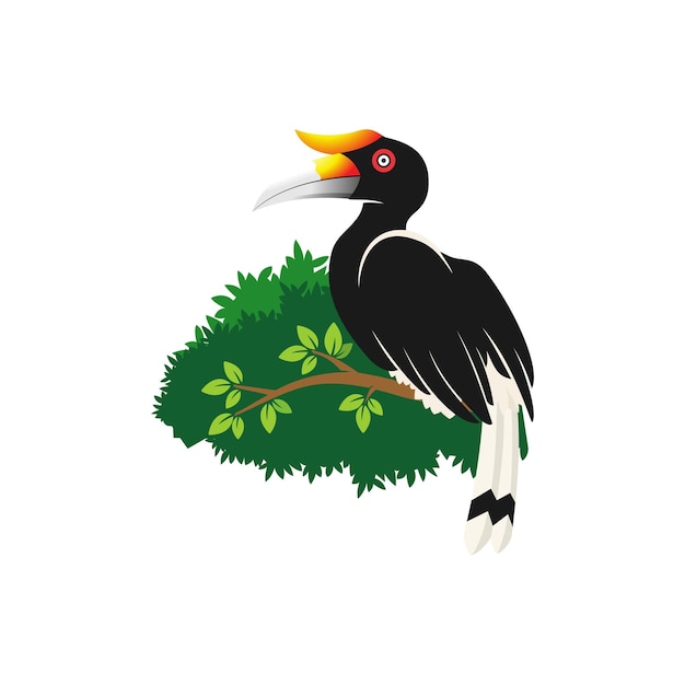 Asian Endemic Bird Rangkong Design