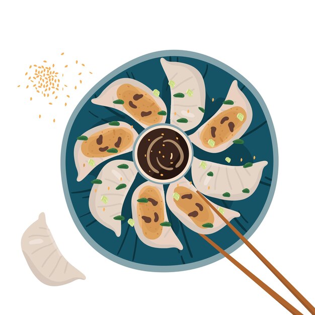 Vector asian food, chinese food vector illustraton