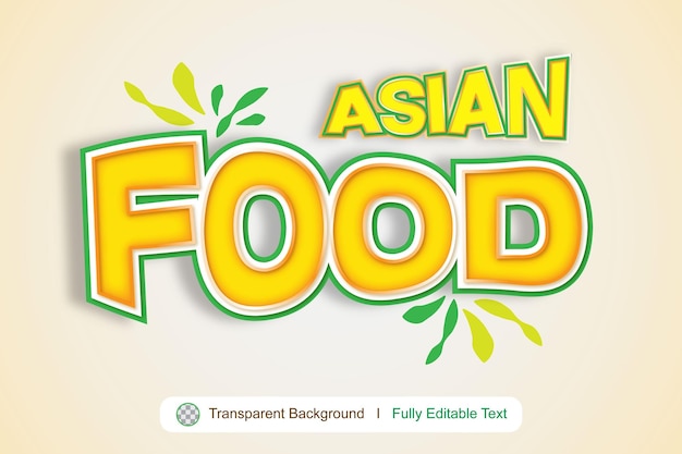 Asian food floral Text Effect Minimal Style