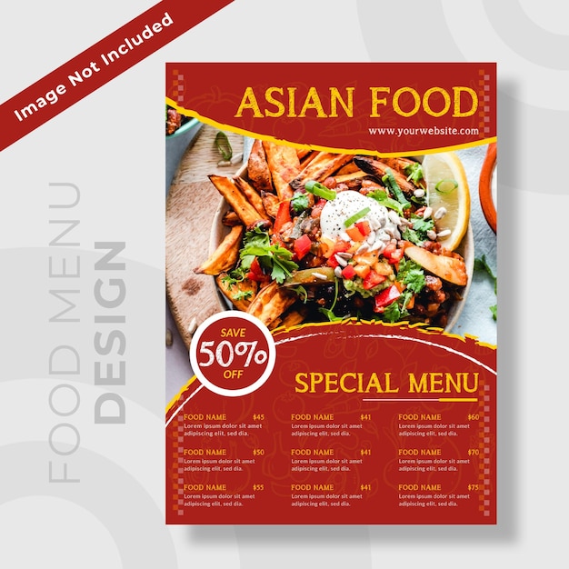 Asian Food Flyer design template