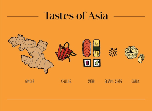 Premium Vector Asian Food Ingredients premium-vector-asian-food-ingredients