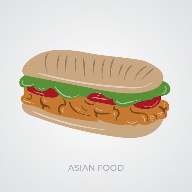 Vector asian food minimalist vector design