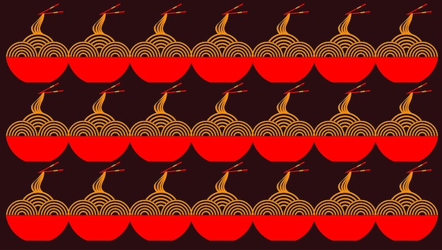 Asian food pattern vector