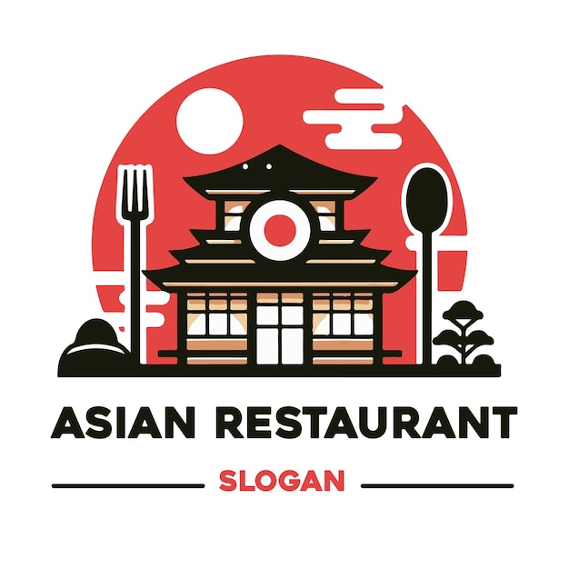 Asian food restaurant logo