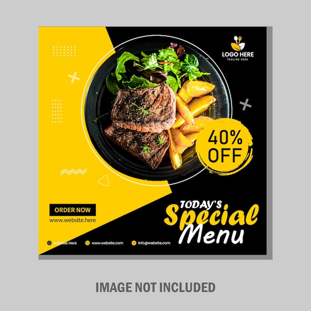 Asian food Social Media Post Template Design