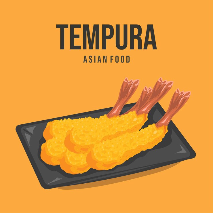 Premium Vector | Asian Food Tempura vector Japanese cuisine traditional