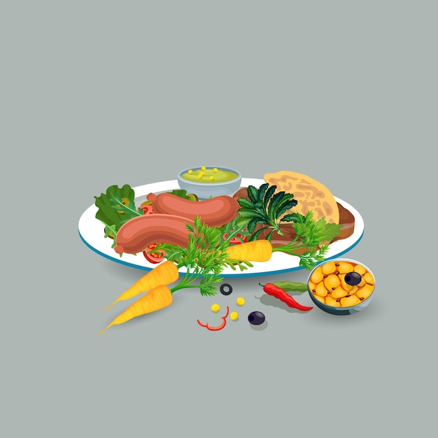 Asian food and  traditional restaurants, cooking, menu, vector illustration