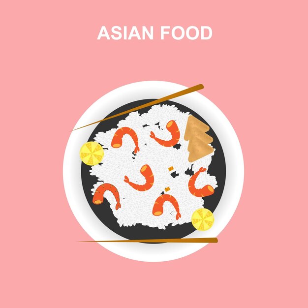 Vector asian food  vector art