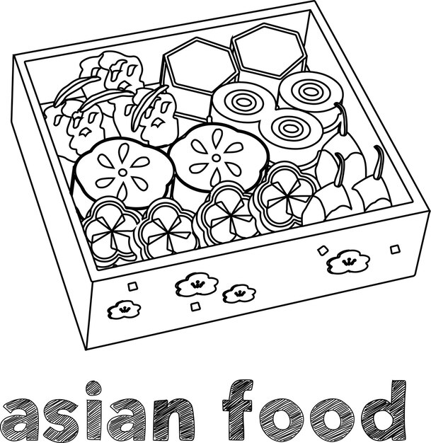 Asian food vector design