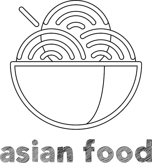 Векторный дизайн азиатской кухни