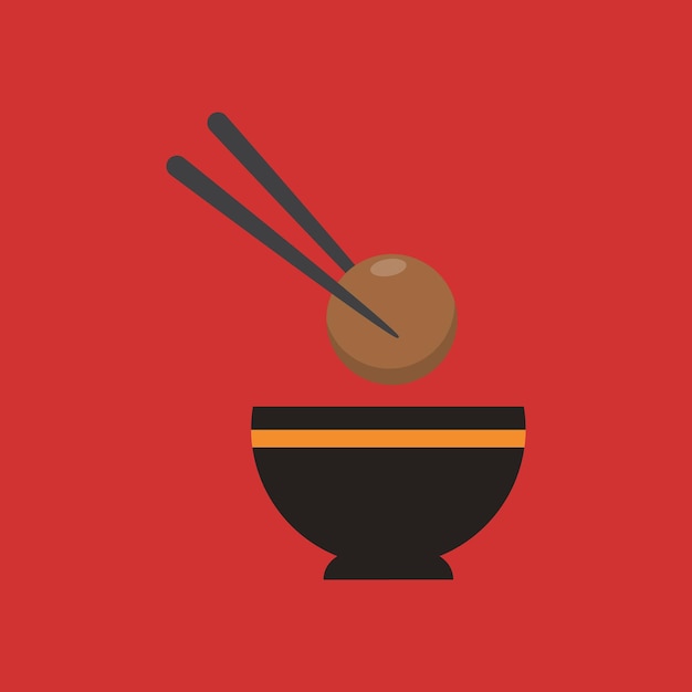 Vector asian food vector illustration