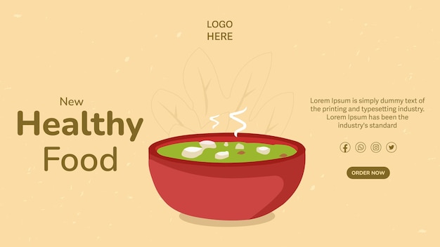 Vector asian food web banner