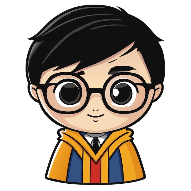 asian harry potter vector illustration cartoon