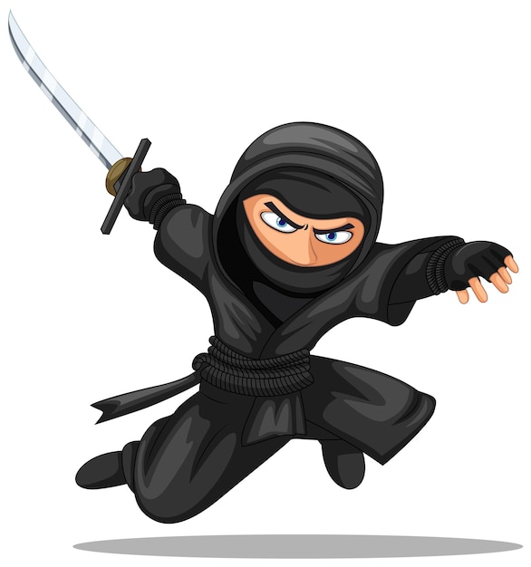 Asian ninja cartoon character