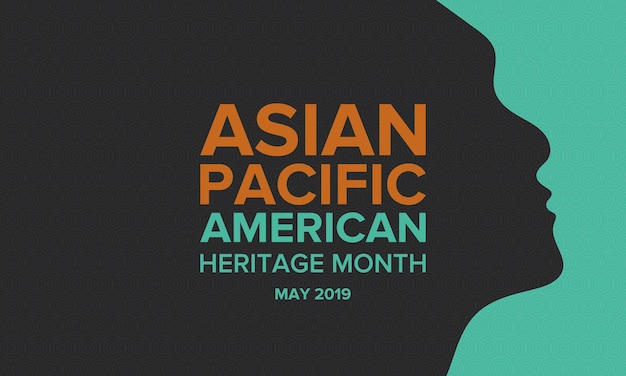 Mese del patrimonio americano dell'asia e del pacifico americani asiatici e isolani del pacifico negli stati uniti arte vettoriale