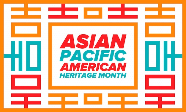 Asian pacific american heritage month in may asian americans and pacific islanders in the usa vect