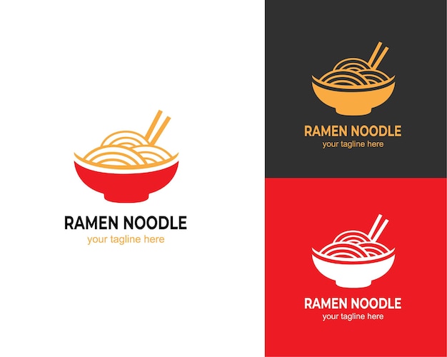 Asian ramen soup logo