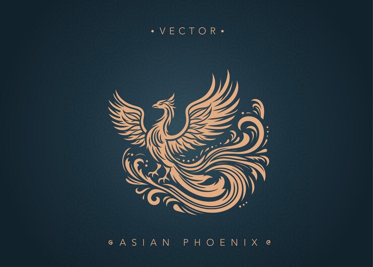 Asian traditional phoenix pattern ancient Chinese phoenix