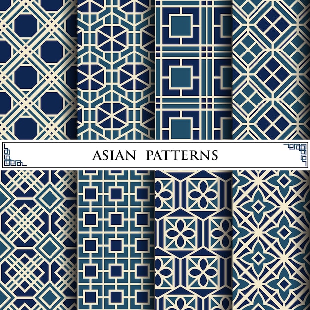 웹 페이지 배경에 대 한 아시아 벡터 패턴