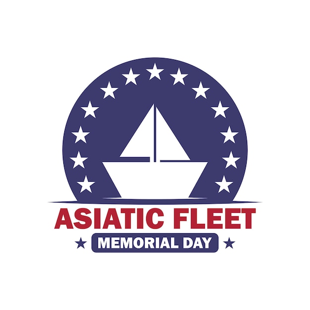 Vector asiatic fleet memorial day background vector illustration