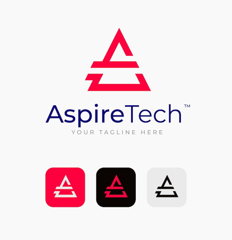 Vector asipre tech 로고 디자인 템플릿
