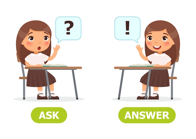 Ask and answer illustration.