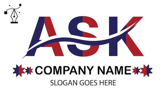 Vector ask letter logo