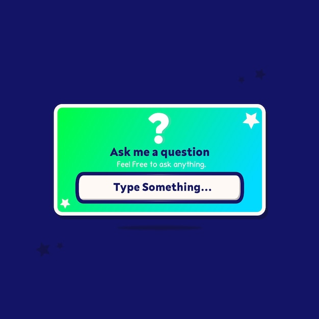 Vector ask me a question box design