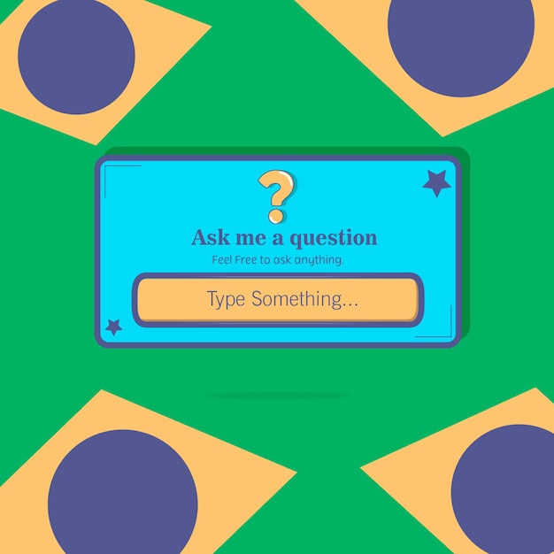 Vector ask me a question engagement interface brazil mockup premium vector brazil