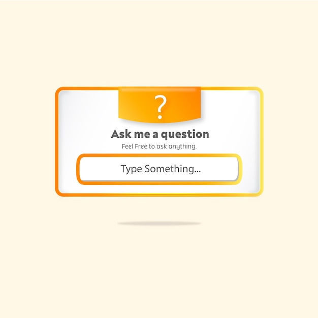 Vector ask me a question engagement interface mockup premium vector