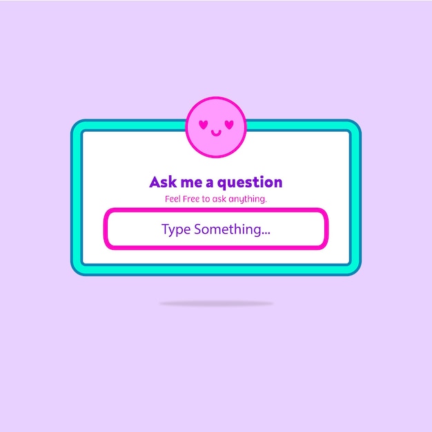 Ask me a question engagement interface mockup premium vector