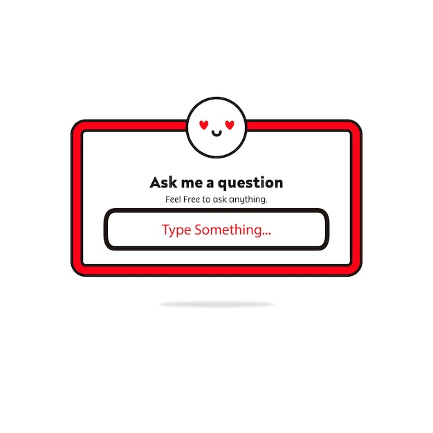 Ask me a question engagement interface mockup premium vector