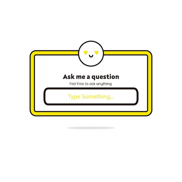 Ask me a question engagement interface mockup premium vector