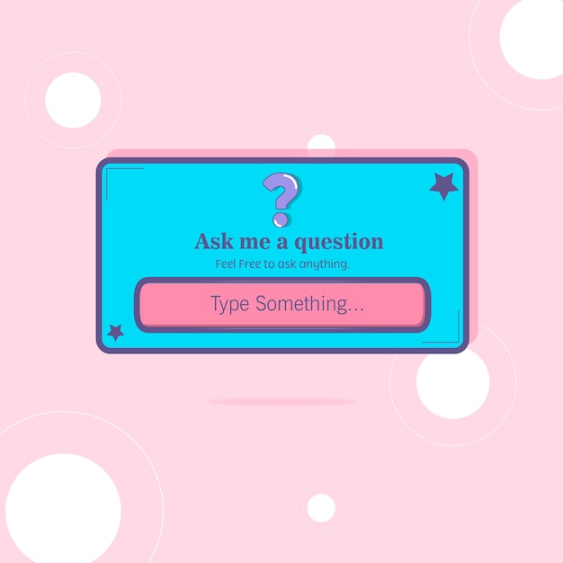 Ask me a question engagement interface mockup premium vector