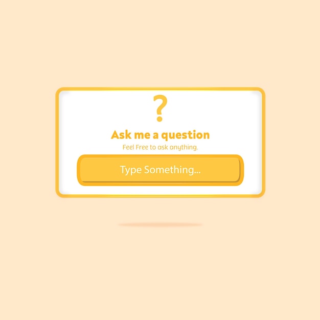 Vector ask me a question engagement interface mockup premium vector