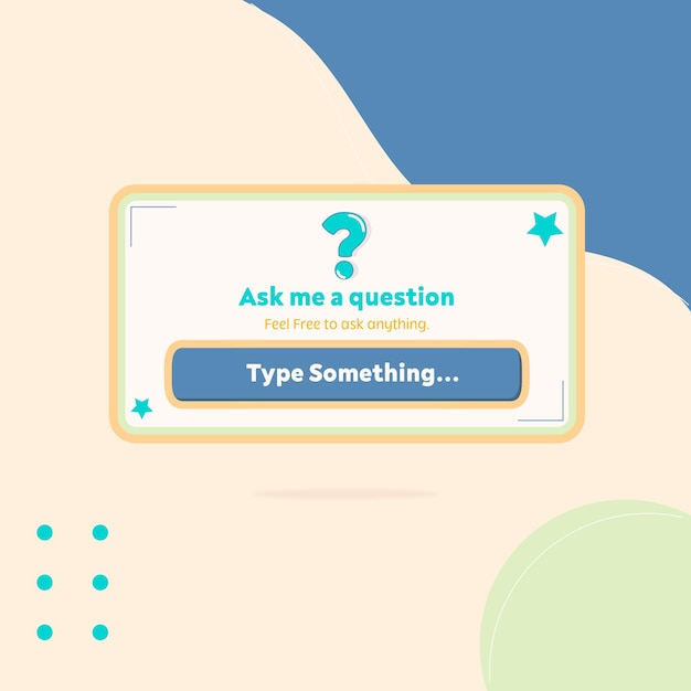 Vector ask me a question engagement interface mockup premium vector