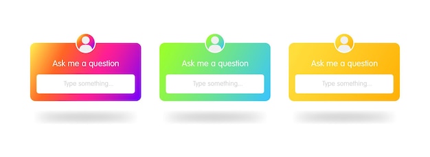 Ask me a question Flat color ask me a question template Vector illustration