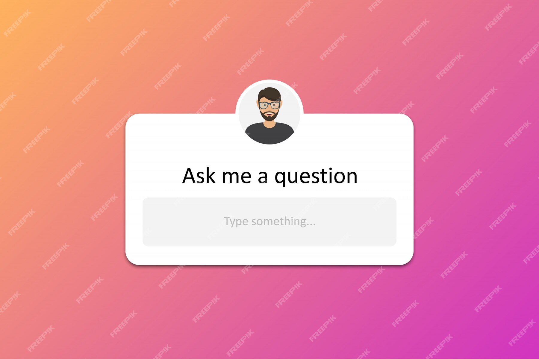 Premium Vector | Ask me a question interface frame in a flat design