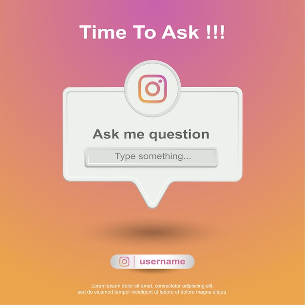 Ask me question social media on instagram