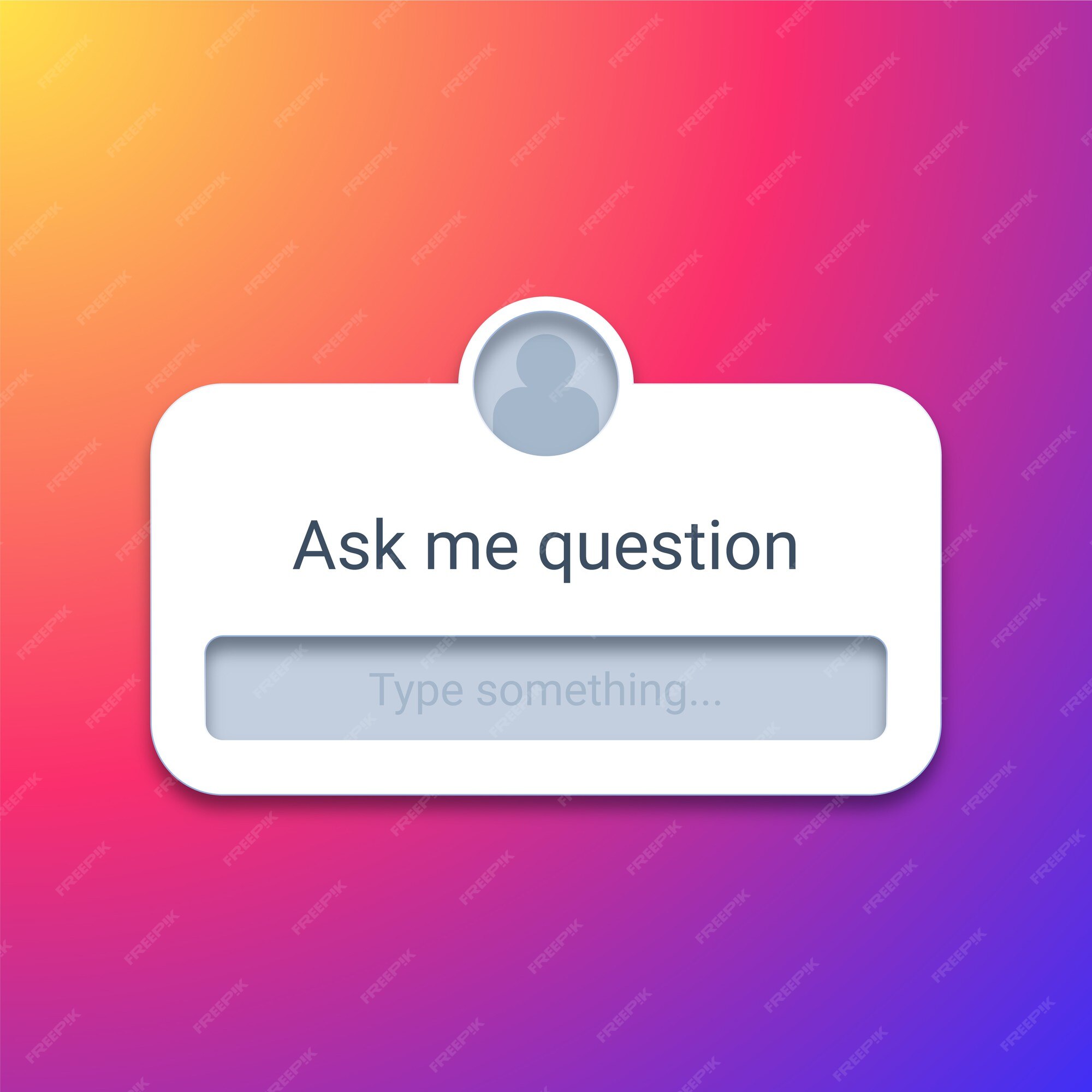 Premium Vector | Ask me question sticker