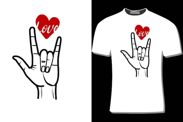 ASL love sign tshirt design