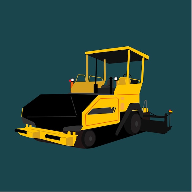 Vector asphalt finisher flat