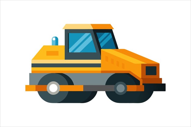 asphalt paver construction vehicle vector artwork illustration