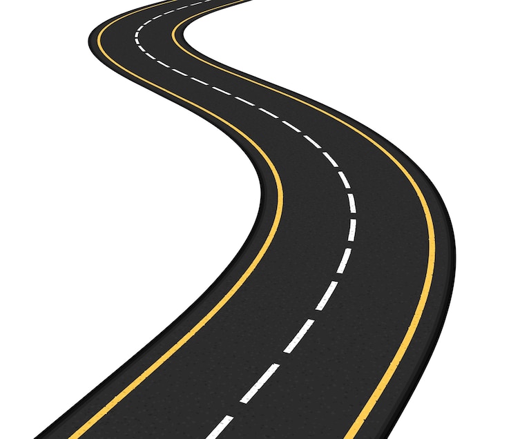 Vector asphalt road