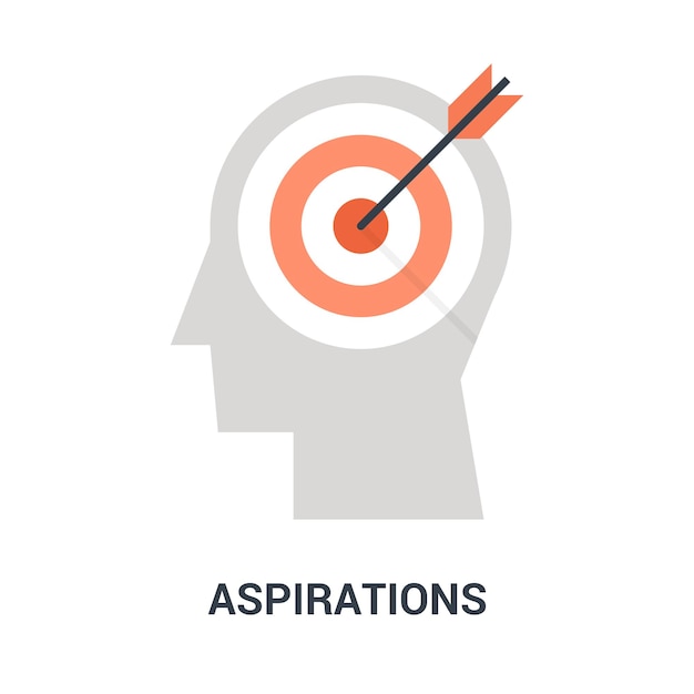 Aspirations icon concept