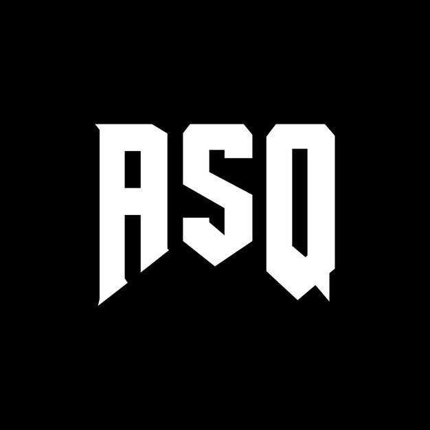 ASQ のロゴデザイン 黒と白の色の組み合わせ ASQ ロゴ ASQ ベクトル ASQ アイコン ASQ アルファベット ASQ タイポグラフィー ロゴデザイン