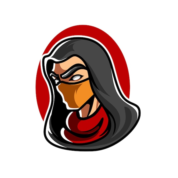 Logo della mascotte di assassino head e sport