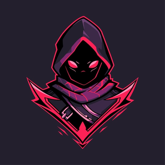 Assassin Head Esport Logo and Mascot Gaming Isolated