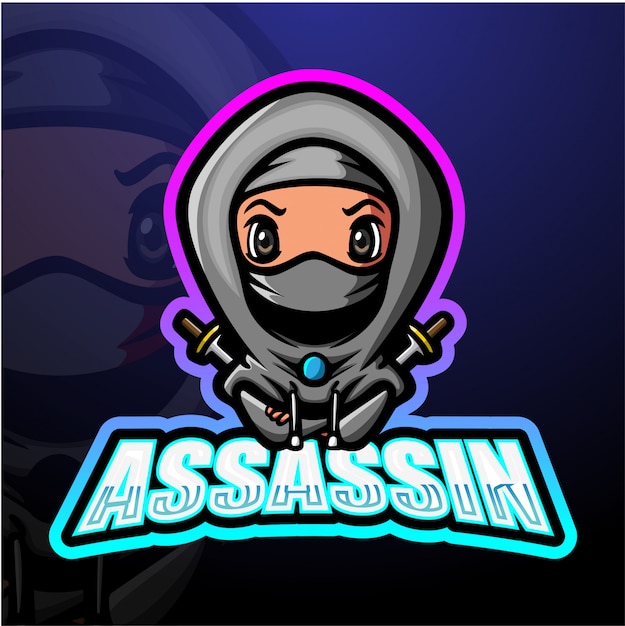 Assassin mascot esport illustrazione